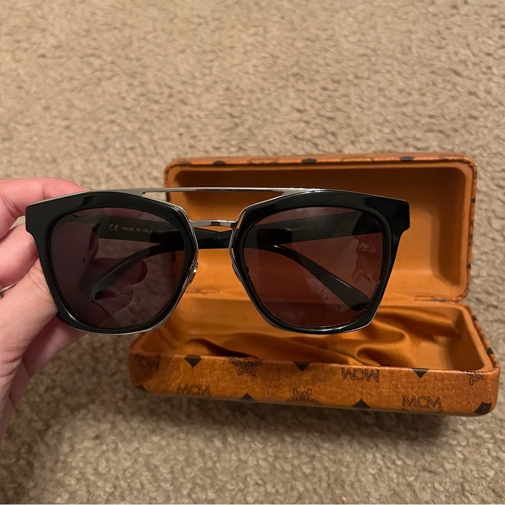 MCM Black and Gold Sunglasses Modern Design